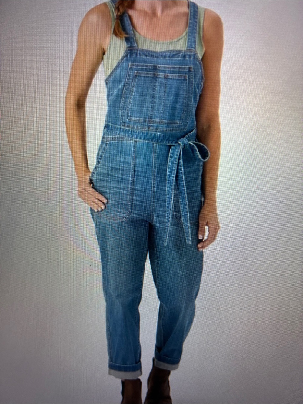 Duluth Trading Company Women’s Daily Denim Overall Jumpsuit Size 12